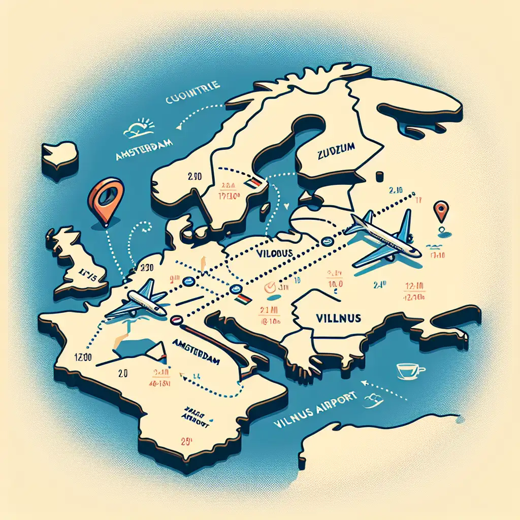 Hoe lang vlieg je van Amsterdam naar Vilnius Airport (VNO)? Ontdek het nu!