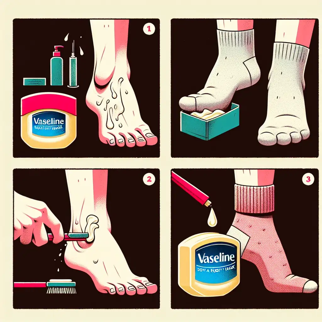 Hoe maak je droge hielen zacht met vaseline nachtmasker?