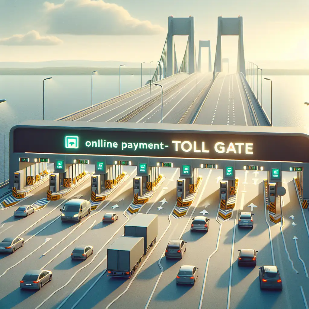 Welk poortje bij de tolbrug naar Zweden na online betaling?