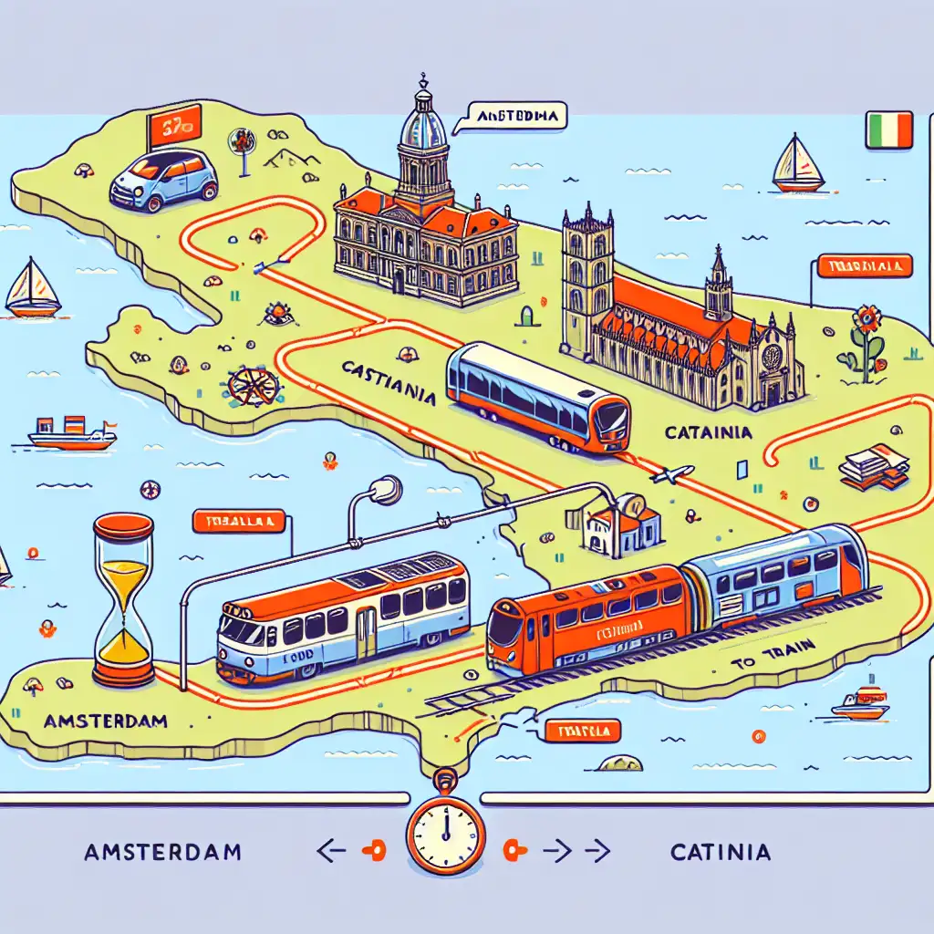Hoe lang is het vanaf Amsterdam met de bus of trein naar Catania? Ontdek reistijd!