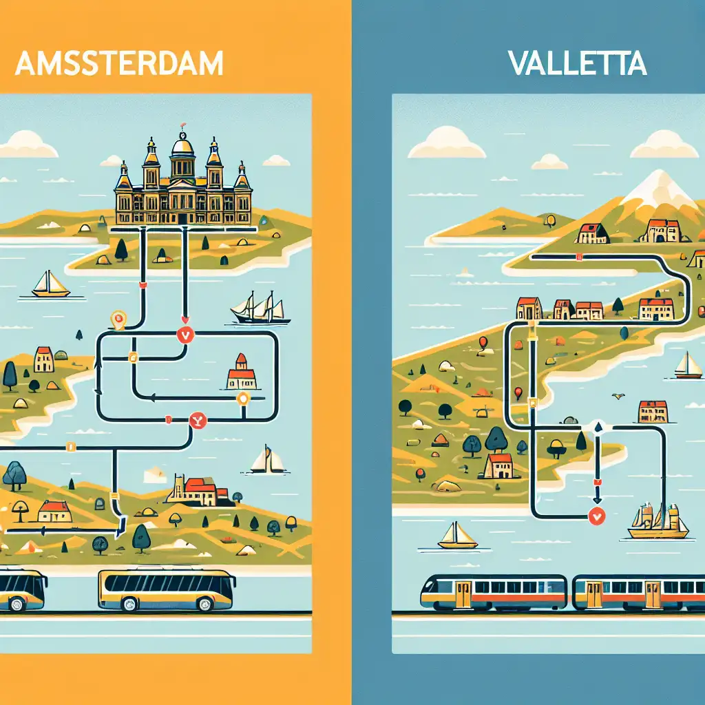 Hoe lang is het vanaf Amsterdam met de bus of trein naar Valletta? Ontdek het hier!