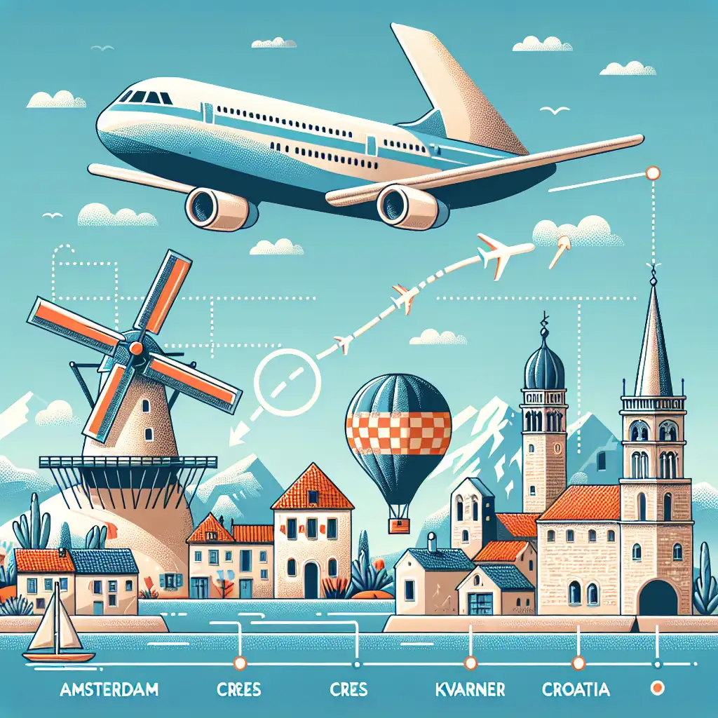 Hoe lang vlieg je van Amsterdam naar Cres (Kvarner, Kroatië)? Ontdek het!