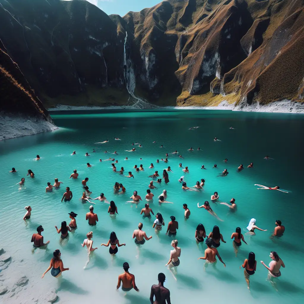 Waar kun je zwemmen in kristalheldere meren in Quilotoa?