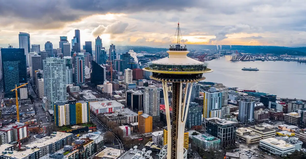 Welke stad in de VS heeft de unieke Space Needle skyline?