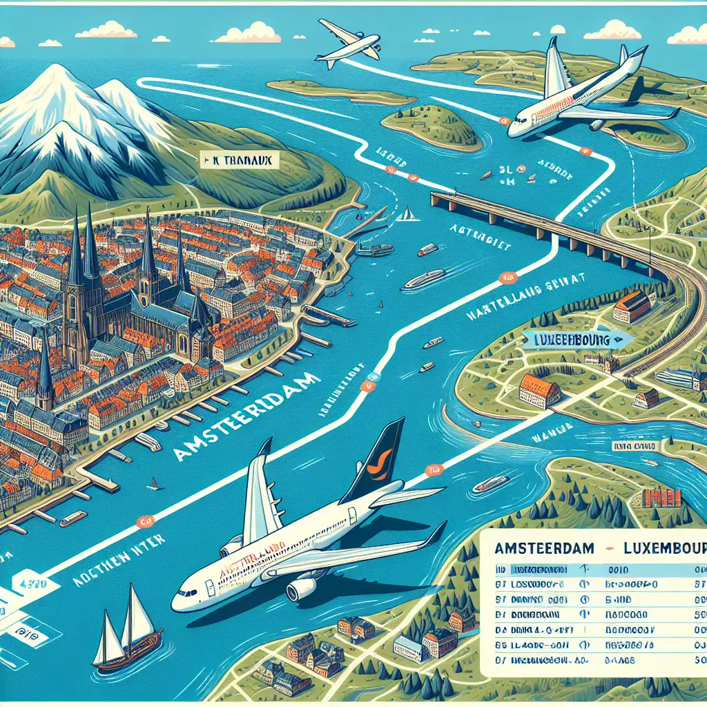 Hoe lang vlieg je van Amsterdam naar Luxembourg Airport (LUX)? Ontdek het hier!