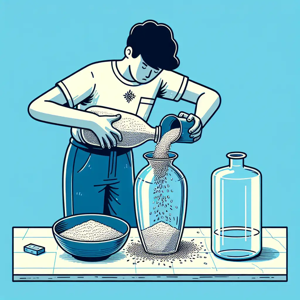 Hoe maak je een moeilijk bereikbare vaas schoon met rijst?