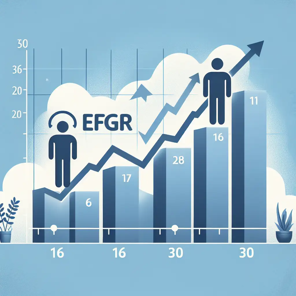 Is een stijging van eFGR van 16 naar 30 een goed teken?