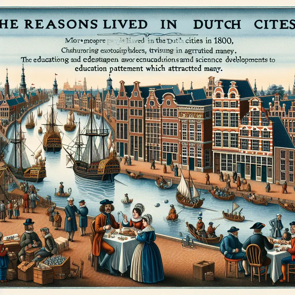 Waarom woonden er in 1800 meer mensen in Nederlandse steden?