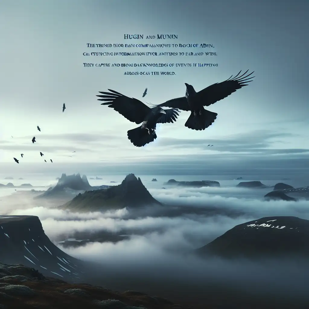 Wat was de rol van Hugin en Munin, de raven van Odin?