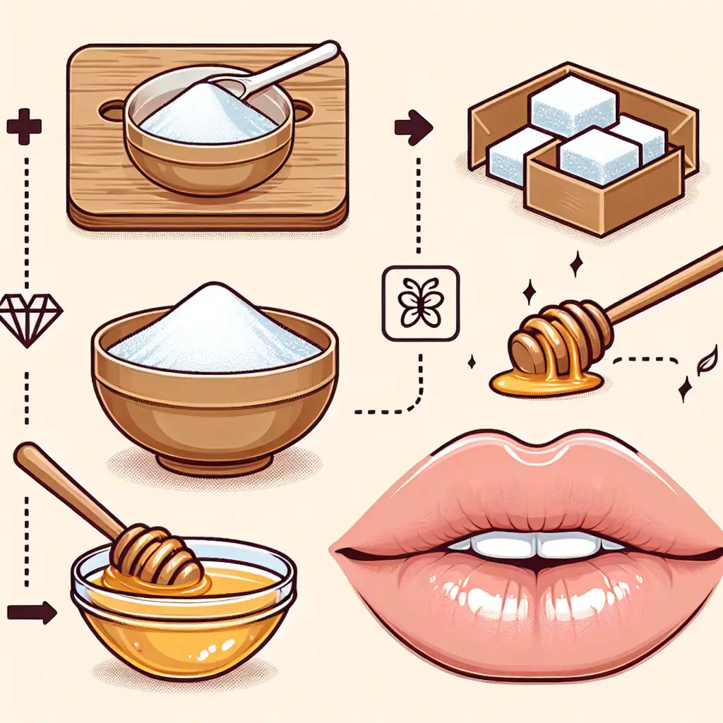 Hoe maak je je lippen zacht met suiker en honing?