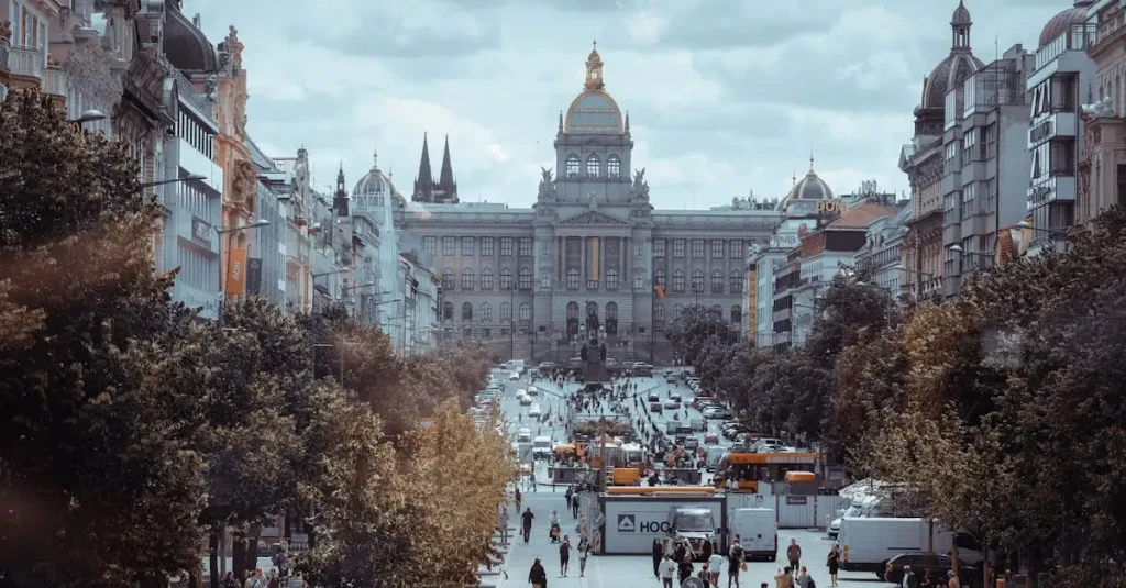 Waar bevindt het Narodni Museum in Praag, Tsjechië?