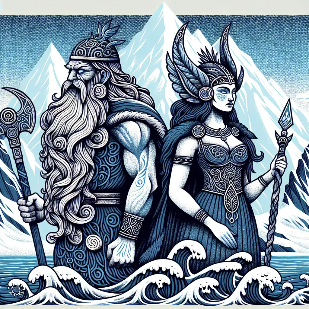 Wat betekent Njord's huwelijk met Skadi in de mythologie?