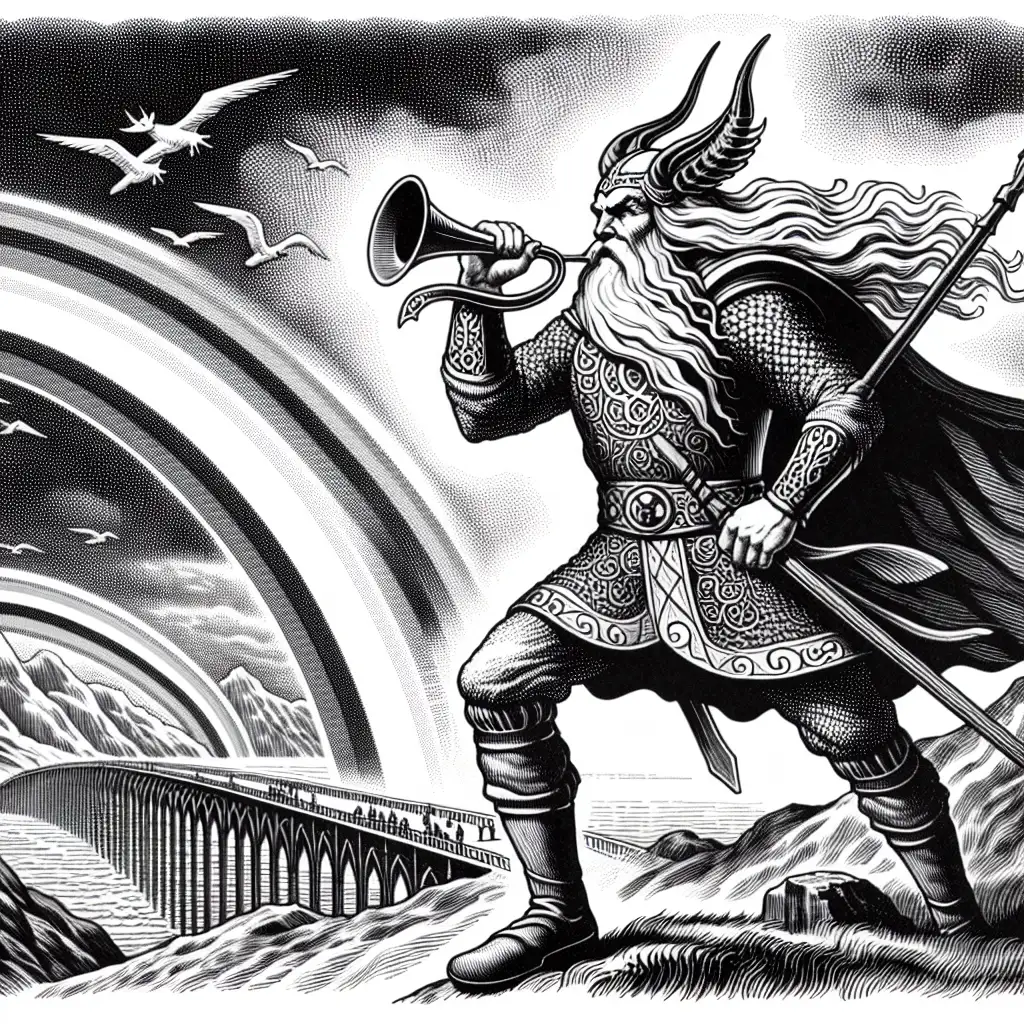Wat was Heimdalls rol bij Bifröst in de mythologie?