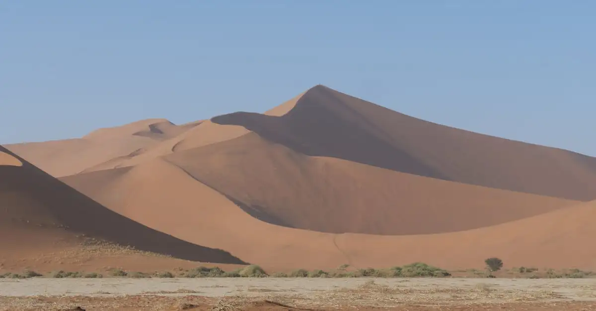 Waar vind je de zandduinen van Sossusvlei in Namibië?